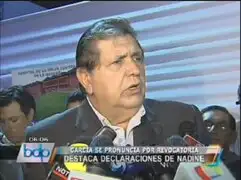 Alan García: El APRA no conspiró para vacar a Alejandro Toledo