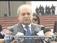 Ministro Cateriano: Nos preocupa situación de peruanos secuestrados