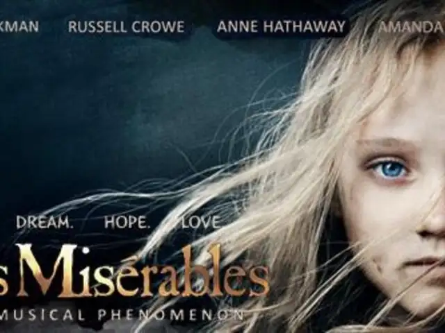 La película Los Miserables fue galardonada con tres Globos de Oro