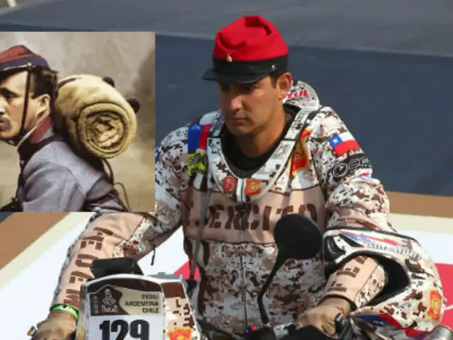 Un piloto chileno usó quepí de la Guerra del Pacífico en el Rally Dakar