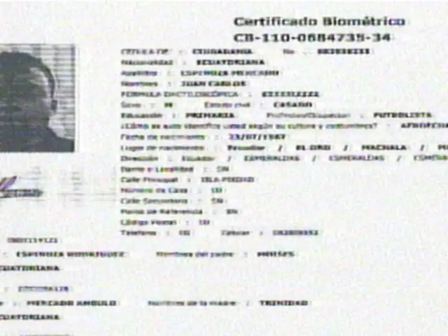 Documento ecuatoriano confirmaría doble identidad de Max Barrios