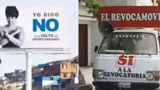 Revocatoria: grandes carteles por el ‘No’ y el ‘revocamóvil’ toman las calles
