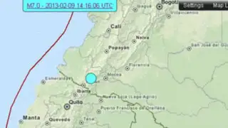 Sismo de 7 grados remece Colombia y se siente también en Ecuador