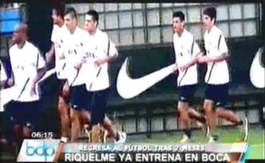 Argentina: Juan Román Riquelme volvió a entrenar con Boca Juniors