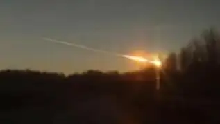 Rusia: video muestra momento en que meteorito impacta con la tierra