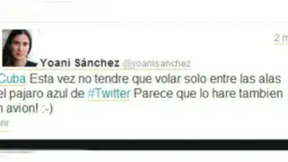 Yoani Sánchez transmite en directo su salida de Cuba vía Twitter