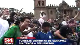 Cusco: turistas disfrutaron carnavales sin temor a supuestos secuestros