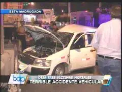 Aparatoso accidente entre camión y taxi dejó tres muertos en el Callao