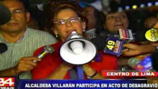 Alcaldesa Villarán rechazó actos de violencia contra su familia