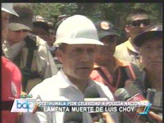 Presidente Humala dio condolencias a familiares de Luis Choy