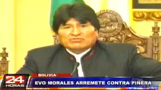Evo Morales llamó 'cobarde' a Piñera por ensañarse con soldados bolivianos