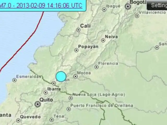 Sismo de 7 grados remece Colombia y se siente también en Ecuador