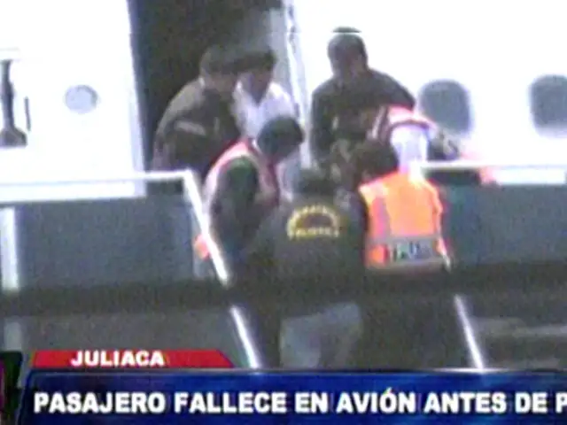 Juliaca: pasajero fallece en avión justo antes de iniciar el vuelo