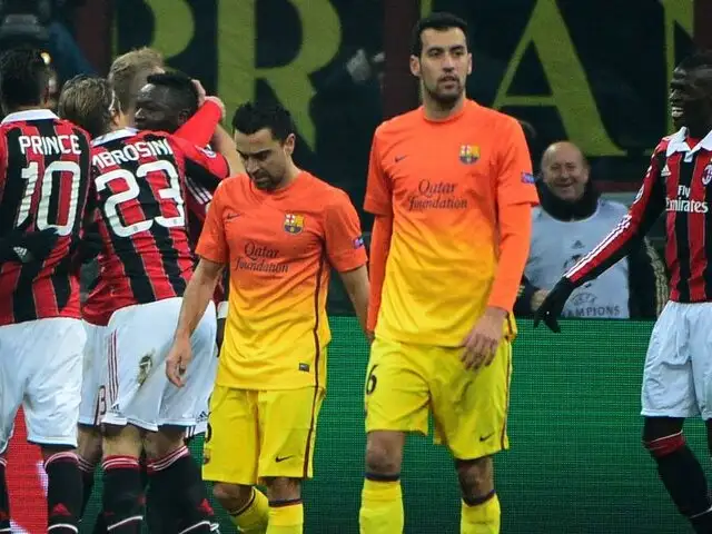 Milan venció 2 a 0 al Barcelona por la Champions League