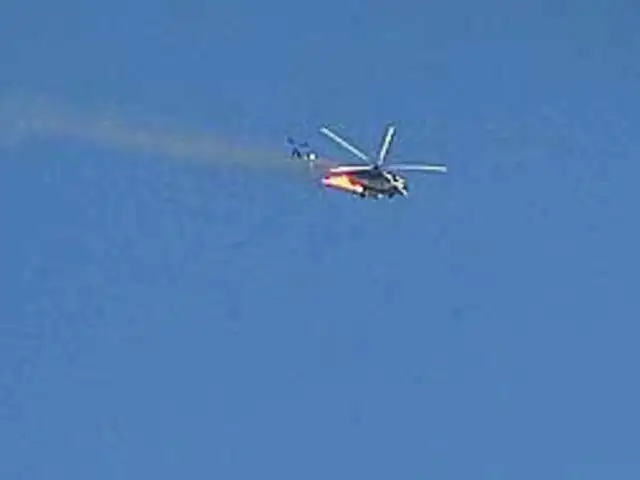 Siria: insurgentes revelaron imágenes de helicópteros derribados