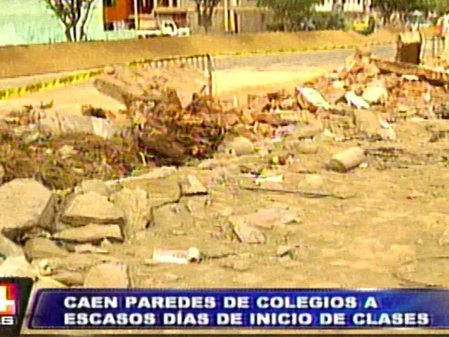 San Juan: colapsan paredes de colegios a pocos días del inicio de clases