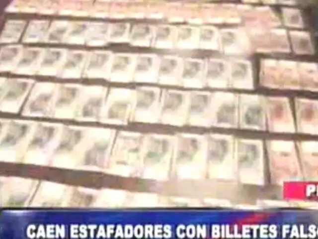 Piura: policía detiene a estafadores con 14 mil soles falsos
