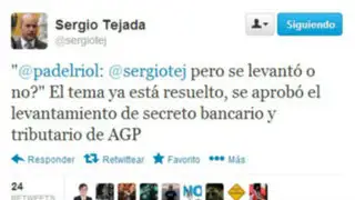 Tremenda confusión sobre levantamiento del secreto bancario de Alan García