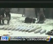 Piura: Policía desenterró casi 120 granadas en AA. HH. “Los Polvorines”