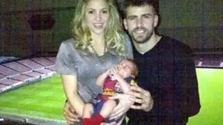 Gerard Piqué celebró con Shakira y su hijo Milan pase a la Champions