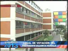 Revocatoria 2013: Conozca el local de votación del presidente Humala