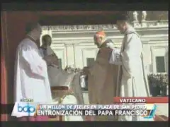 Vaticano: un millón de fieles asistieron a entronización del Papa Francisco