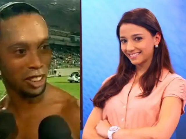 Ronaldinho invitó a salir a reportera que estaba entrevistandolo