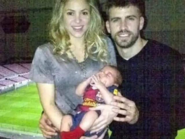 Gerard Piqué celebró con Shakira y su hijo Milan pase a la Champions
