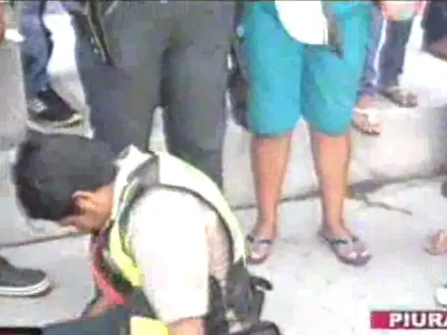 Piura: motociclista en aparente estado de ebriedad agredió a mujer policía