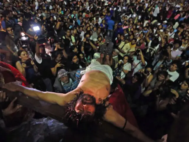 Mario Valencia, el ‘Cristo cholo’, hizo su última escenificación este viernes