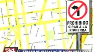 Norma prohibirá girar a la izquierda en gran sector de la Javier Prado
