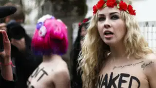 Activistas de Femen realizan la ‘yihad topless’ a lo largo de Europa