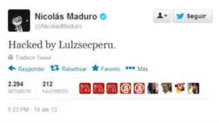 Hackers peruanos se apoderan de cuenta de Nicolás Maduro en Twitter