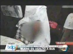 Asalto a bus interprovincial en Huacho acaba con un muerto y un herido