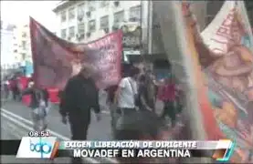 Movadef continúa con marchas en Argentina exigiendo liberación de su líder