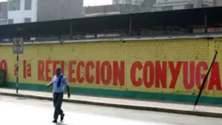 Lima amaneció con pintas contra la “reelección conyugal”