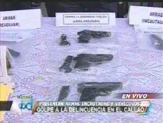 Callao: Policía recupera abundante armamento y vehículos robados