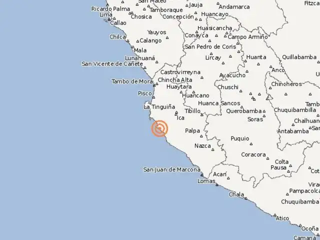 Temblor de 4,8 grados remeció esta noche Ica