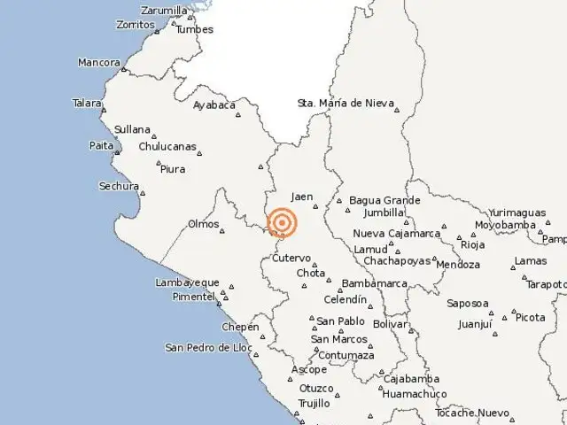 Un movimiento telúrico sacudió Cajamarca esta mañana