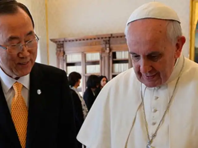 Papa Francisco y Ban Ki-Moon plantean soluciones a conflictos mundiales