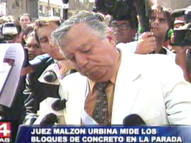Juez Urbina midió bloques de cemento en La Parada