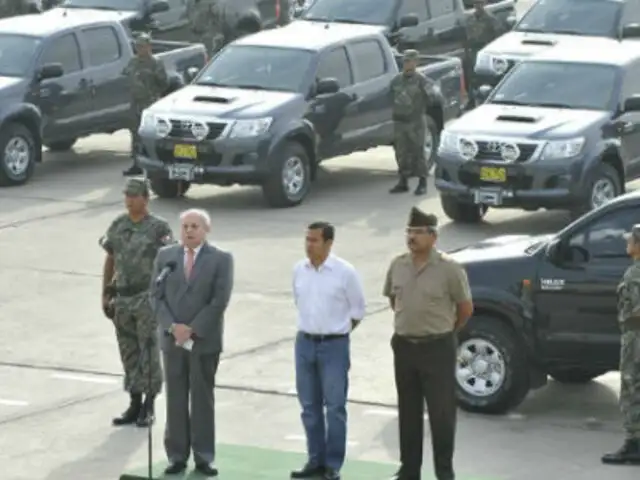 Presidente Humala entregó 42 nuevas camionetas militares en el Vraem