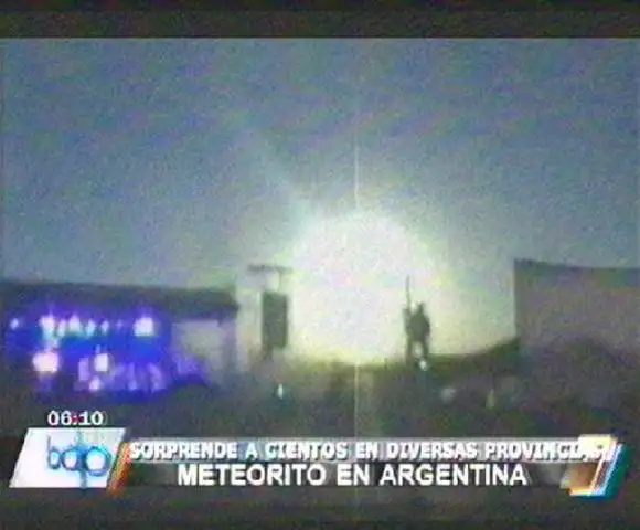 “Bola de fuego” iluminó cielo argentino anoche