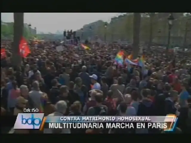 Miles de franceses protestaron contra el matrimonio homosexual