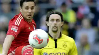 Con diez hombres, Bayern rescata empate 1 - 1 frente a Borussia Dortmund