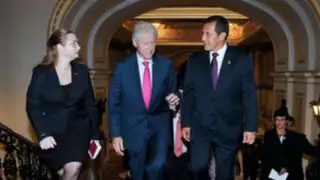Humala recibe a Bill Clinton para firmar convenio con Ministerio del Exterior
