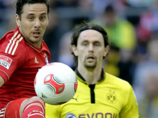 Con diez hombres, Bayern rescata empate 1 - 1 frente a Borussia Dortmund