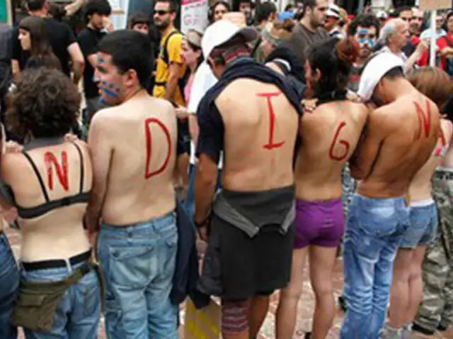 'Indignados' regresan a las calles de Madrid a casi dos años del primer 15M