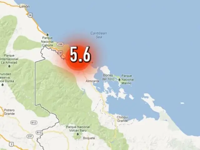 Fuerte movimiento telúrico sacudió las costas de Panamá y Costa Rica