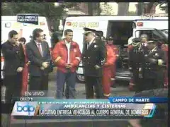 Presidente Humala entregó 98 vehículos al Cuerpo General de Bomberos